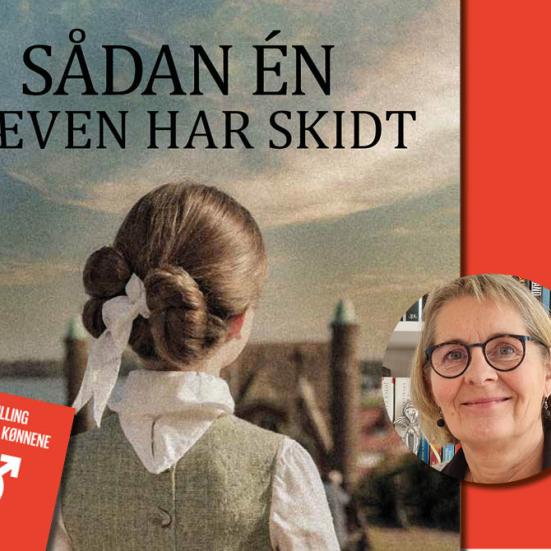 Portræt af Jette Dige Rokos og bogen "Sådan en som ræven har skidt" + logo fra Verdensmål 5