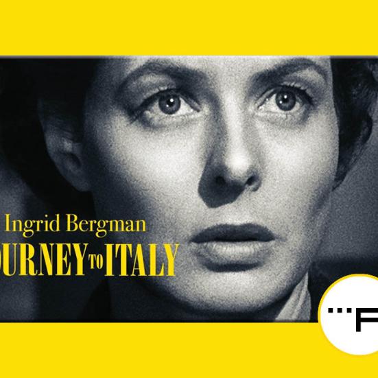 Foto fra Filmen "Journey to Italy" og Filmstribens logo