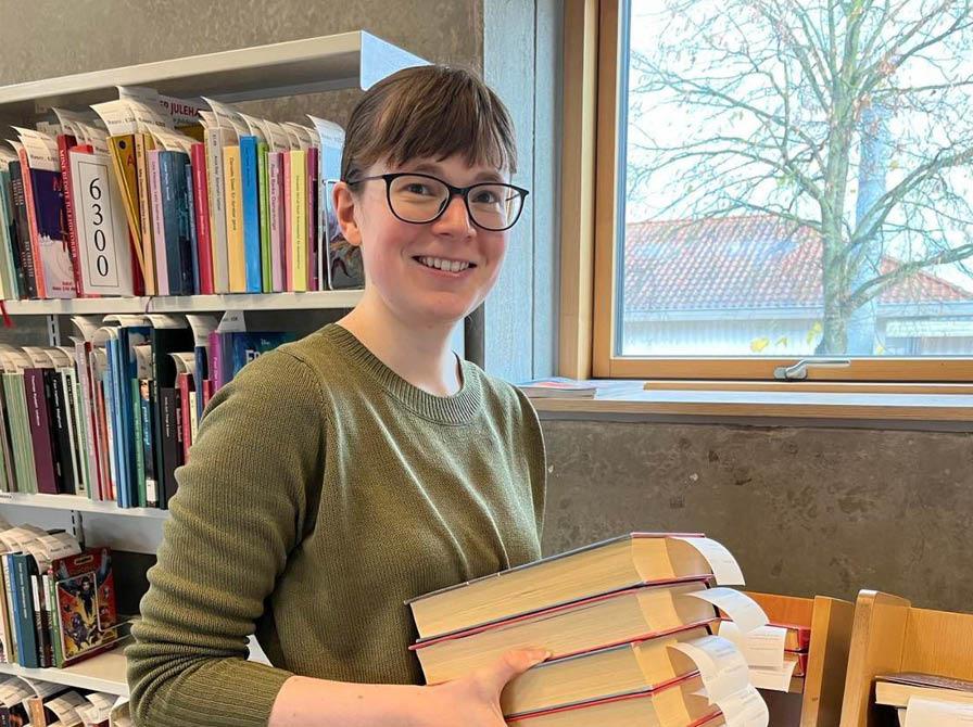 Portræt af Katrine på Støvring Bibliotek