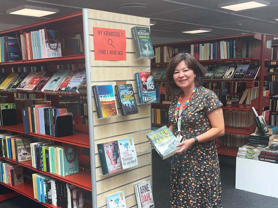 Heidi ved krimi-udstilling på Terndrup Bibliotek